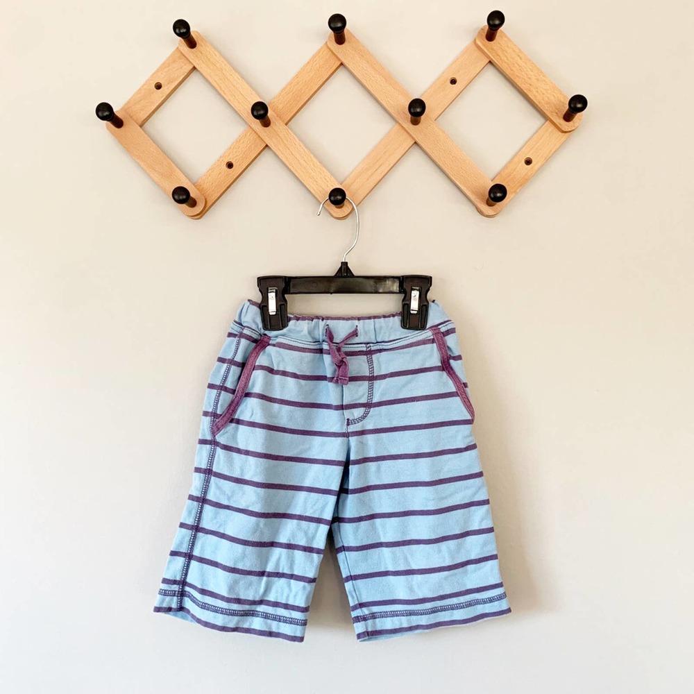 Mini Boden Blue Striped Shorts | 4Y